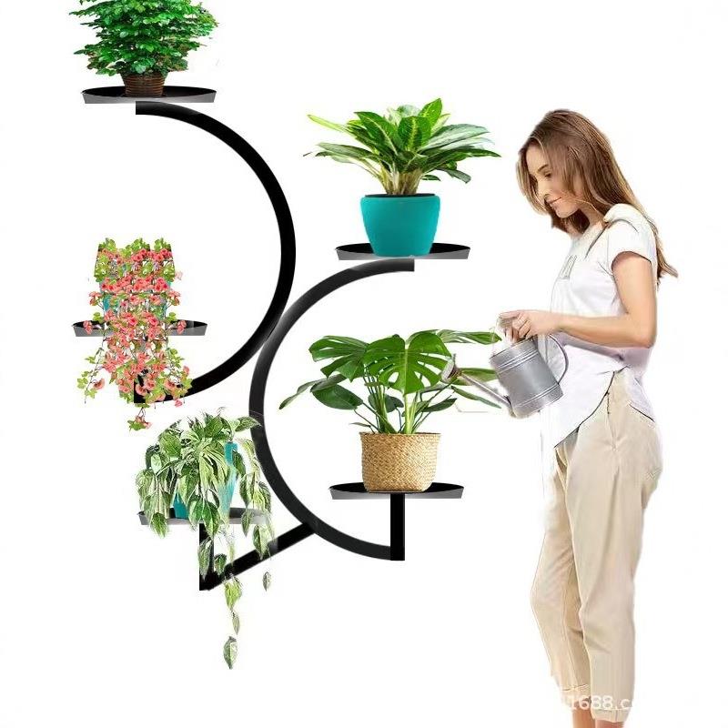 斜口式跨境植物架壁挂式花盆室内室外花架墙壁装饰花卉展示架置物