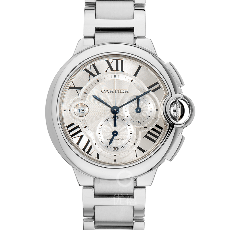 [9.8新]卡地亚蓝气球系列精钢计时自动机械手表男W6920076