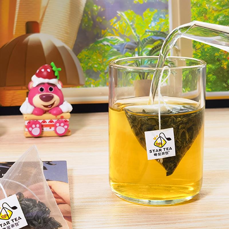 绿茶茶包办公室专用袋泡茶三角带绳冷泡茶茶叶云雾酒店奶茶店粤星