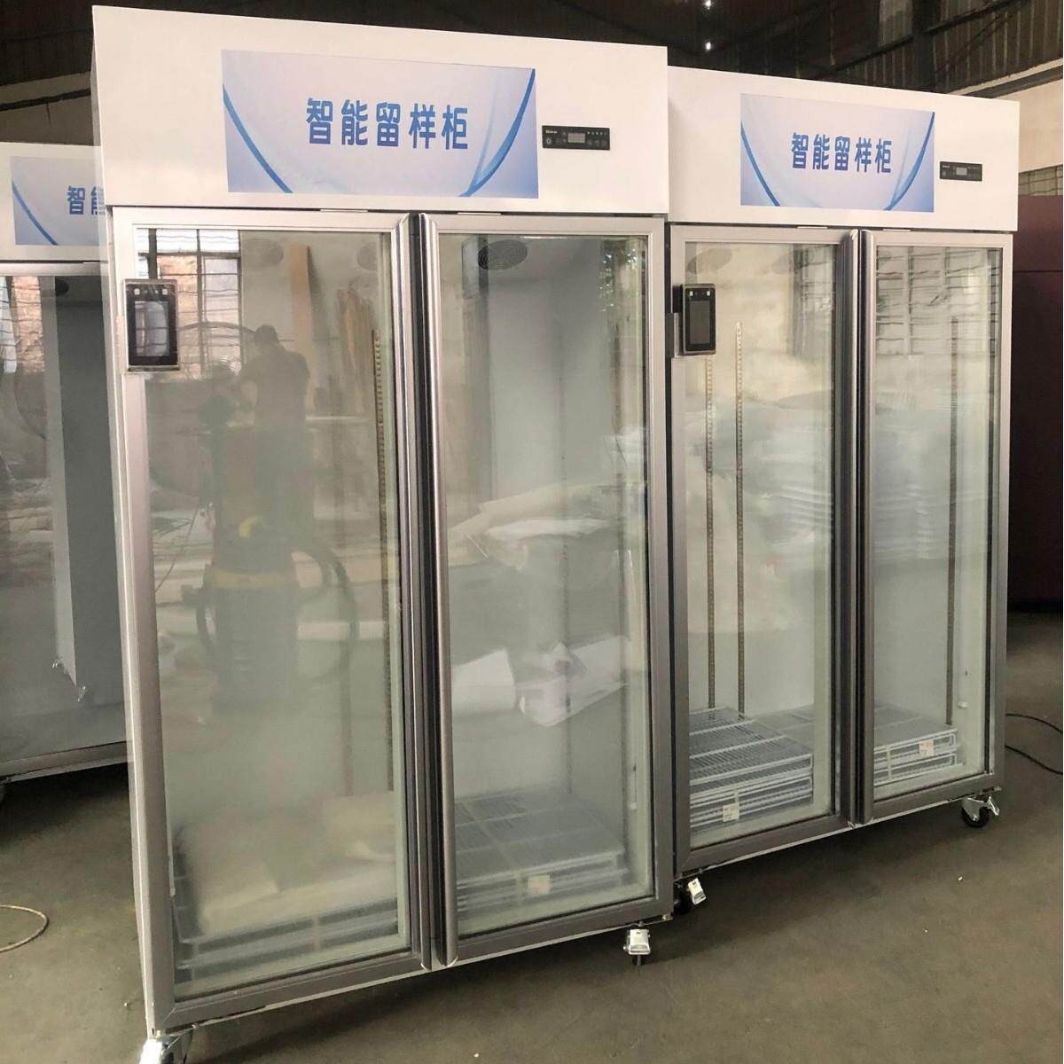 AI智能留样柜人脸识别冷藏柜四门展示柜立式风冷商用保鲜冰箱三门
