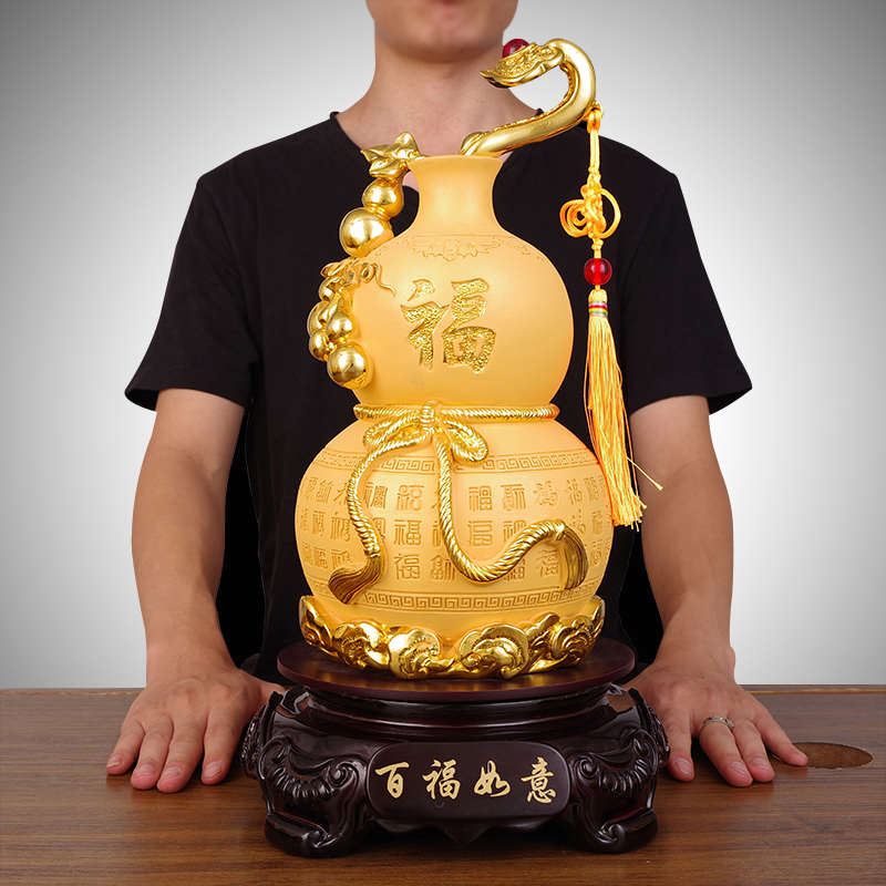 葫芦摆件招财百福如意客厅玄关酒柜创意装饰品乔迁新居开业送礼