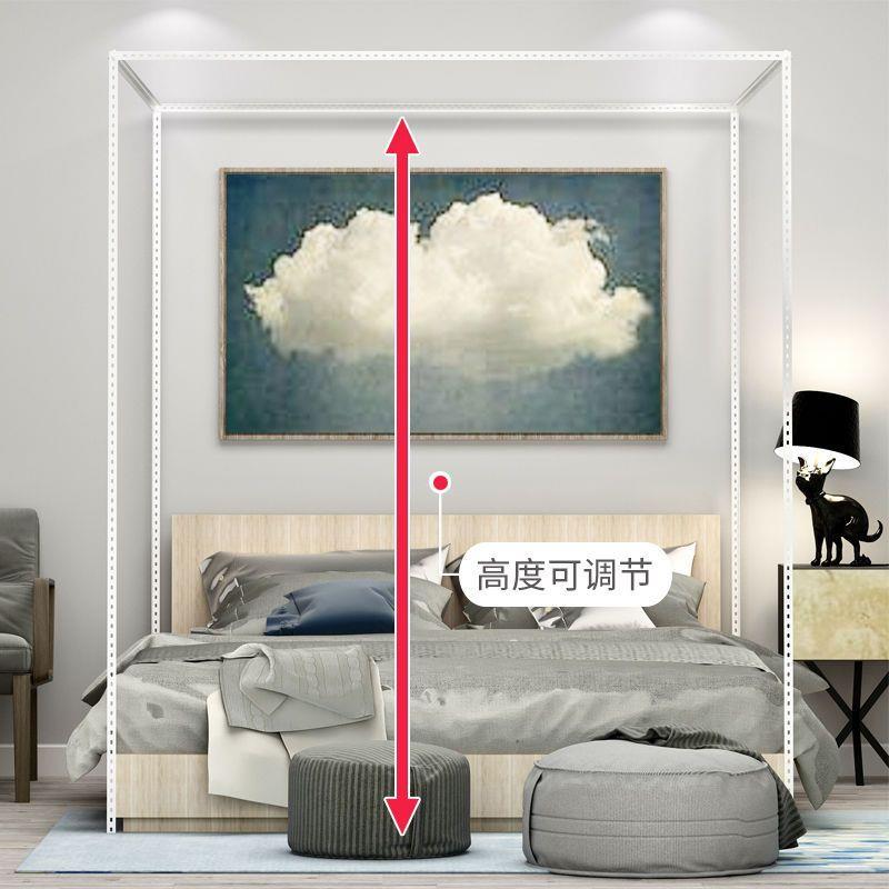 蚊帐支架配件坐床三开门杆子加粗加厚1.0M家用蚊帐架子1.8米落地