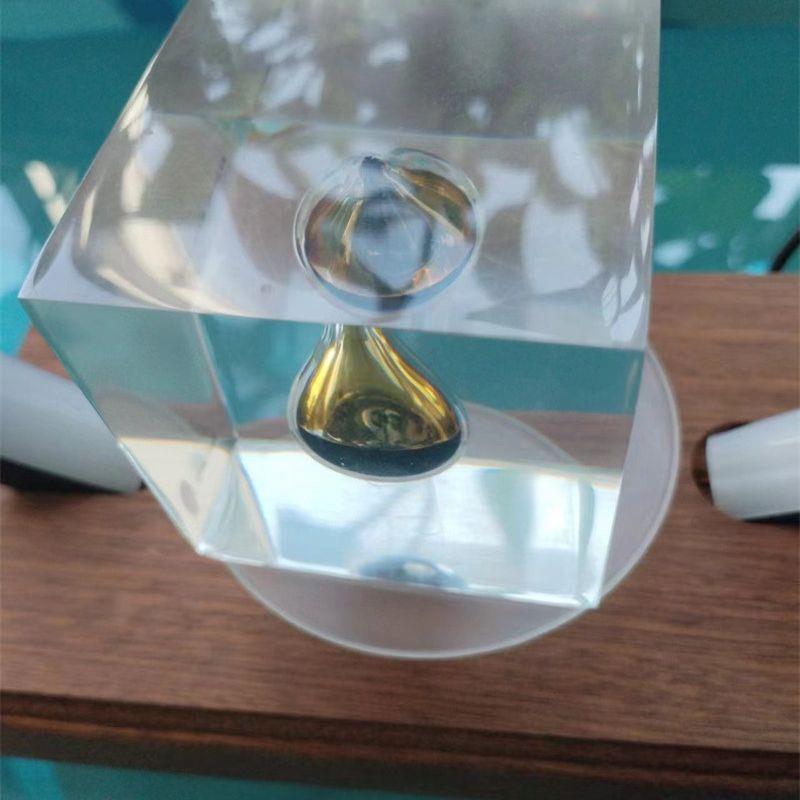 亚克力水晶块入油摆件有机玻璃工艺加工加工亚克力装饰摆件