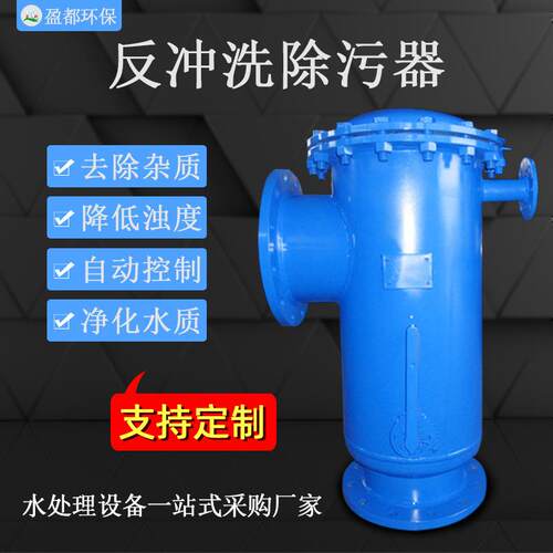 管道刷式过滤器立式直通反冲洗除污器全自动反冲洗排污过滤器