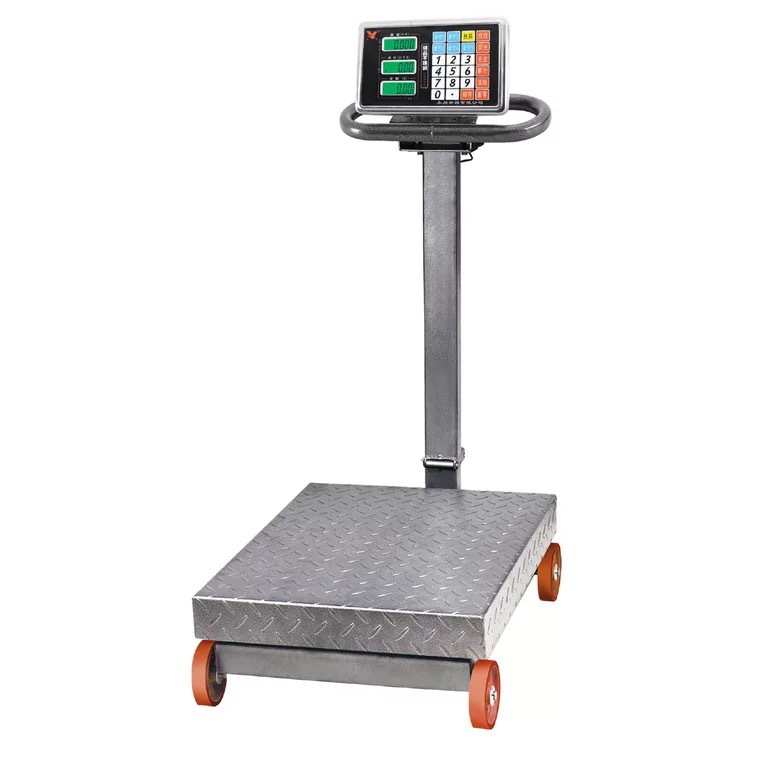 带轮子电子秤600kg台称100kg200kg300kg1000kg电子台秤计价计重