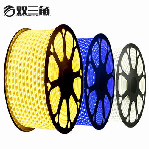 led灯带5050防水压LED贴片柔性软灯条2835双排三排5730220v灯带