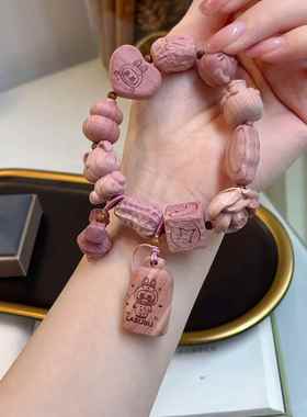 血柏多宝手串手持文玩手串单圈随身盘完女士款佛珠念珠手链饰品