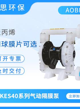 气动隔膜泵KES40系列工程塑料耐磨流体输送气动泵排污泵