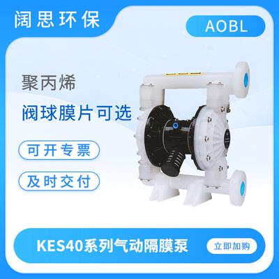 气动隔膜泵KES40系列工程塑料耐磨流体输送气动泵排污泵