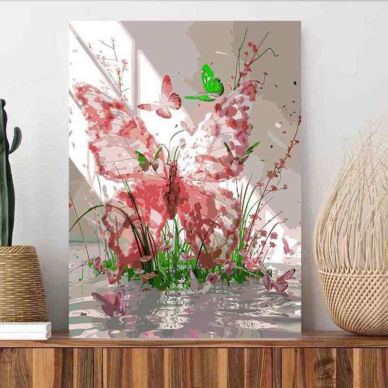 数字油画diy2024新款手工填色油彩画解压治愈花卉客厅装饰画挂画