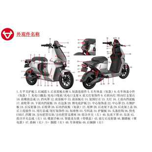 小牛新款F400T电动车外壳车壳前挡泥板前面板烤漆件正品原厂配件