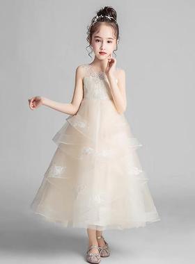 Mapping香港轻奢童装走秀主持人钢琴演出服女童甜美礼服公主裙