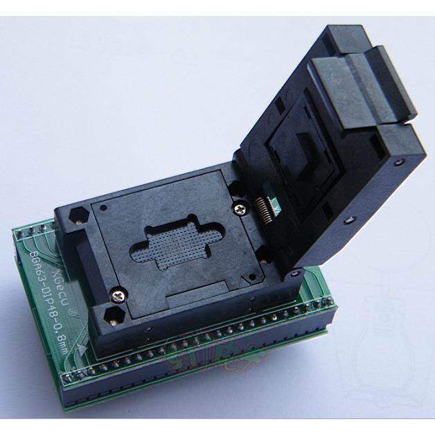 BGA63翻烧录座XGecuT566BGF编器ADP-BGA程3-0.8盖测试座