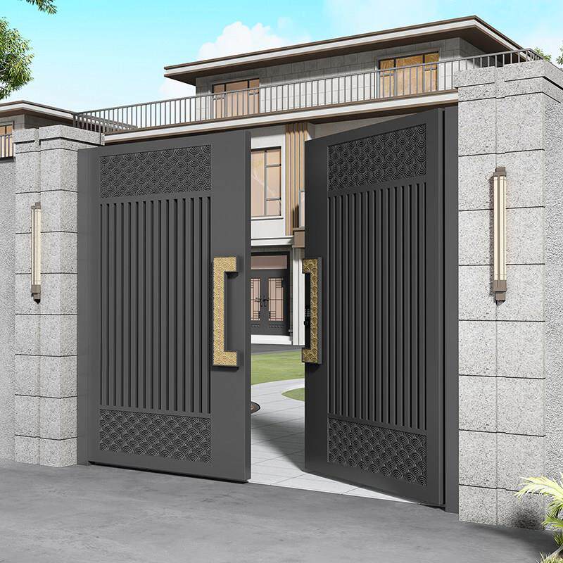 铁艺庭院大门铝合金别墅电动门农村自建房院子门不锈钢户外小区门