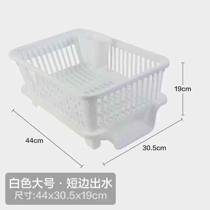 厨房碗筷沥水篮餐具收纳层架单层大容量滤水篮塑料置物架碟盘装碗