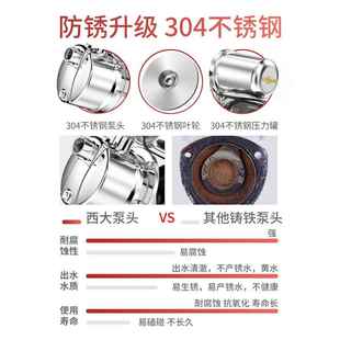 全压自动不锈钢泵自吸泵家用水井22RZW泵0v自来水增压泵加喷射抽