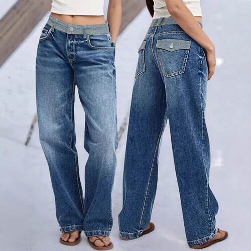 2026 Spring American Splicing Color Comparison Women Casual
