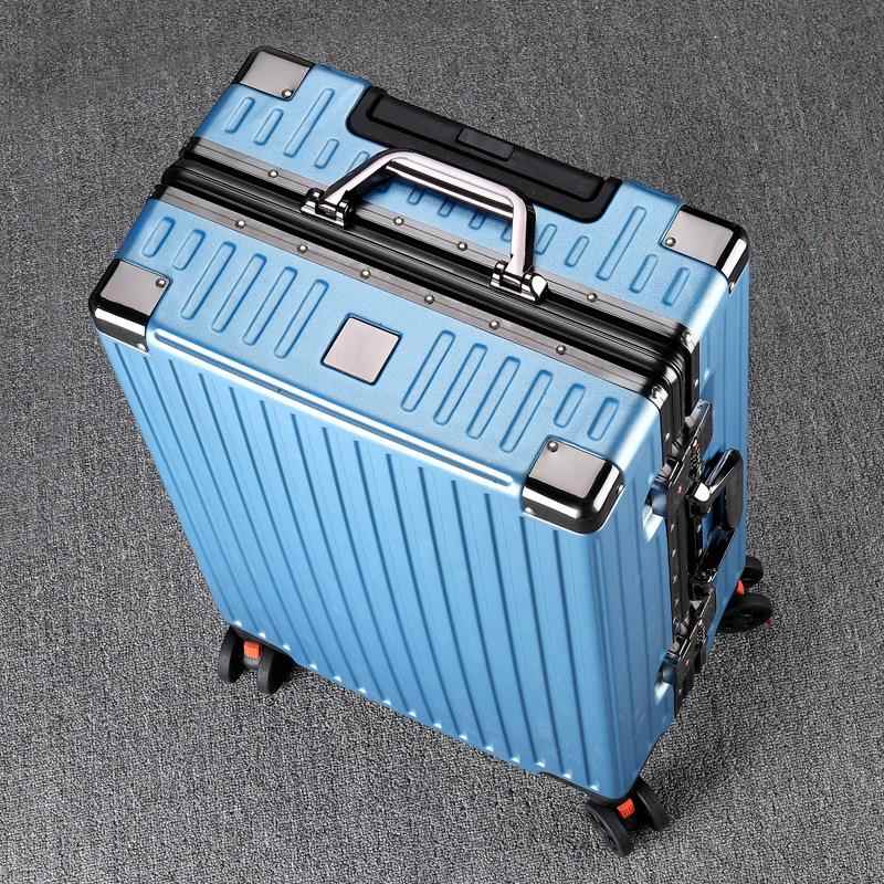 正品行李箱男女拉杆箱202箱3旅铝新款框万向轮子登机皮箱行箱20寸