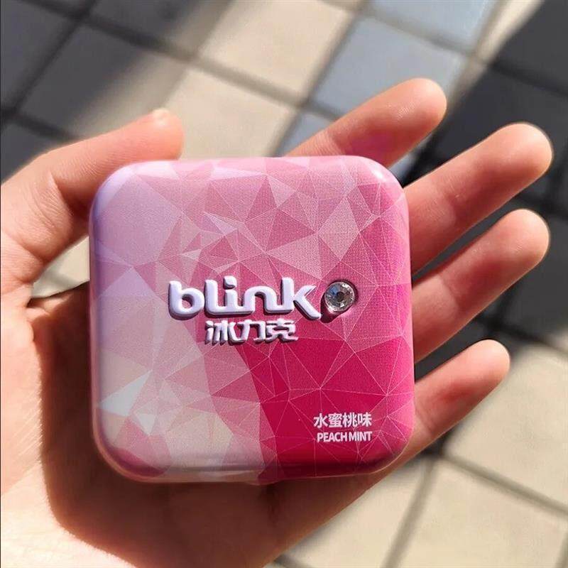 新货blink冰力克德国口香糖无糖薄荷糖清新口气冰凉接吻糖15g*2盒