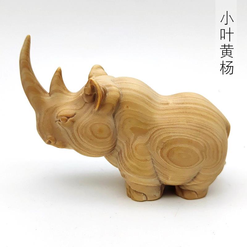 小叶黄杨犀牛规格7×4.9×3.4手把件把玩件摆饰书桌装饰工艺 厂家