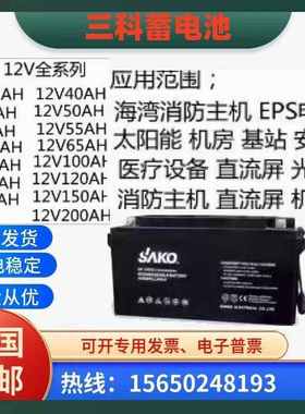 SAKO三科蓄电池HP/UN7.0-12 12V7AH17AH20AH24AH40AH65AH100AHUPS