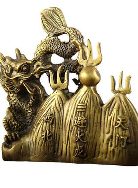 铜避火龙厨房用品火烧天门西北角青龙铜龙摆件家居工艺品摆件