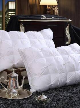 白鹅绒全棉羽绒枕 95% Goose Down Pillow Soft Feather Pillows