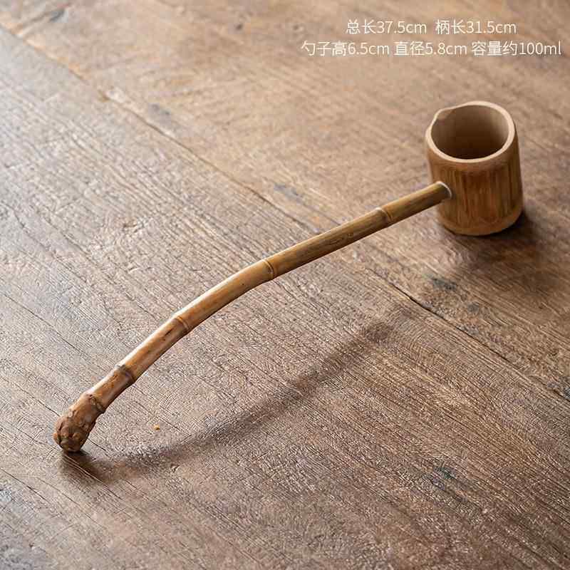 竹根长柄茶勺舀茶勺子水勺竹鞭酒提子舀水勺水瓢竹制打酒勺净手勺