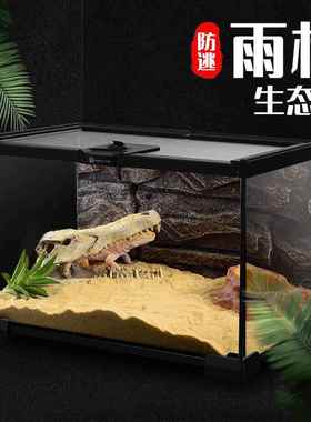 雨林缸玻CJC13656璃角宠饲养箱蜥蜴爬生态缸蛙蜘箱蛛爬缸守宫爬饲