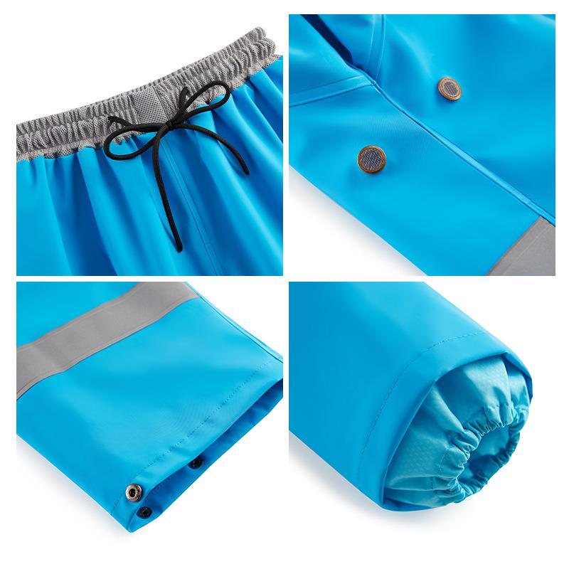 琴飞曼雨衣户外成人骑行时尚针织布外卖分体雨衣雨裤