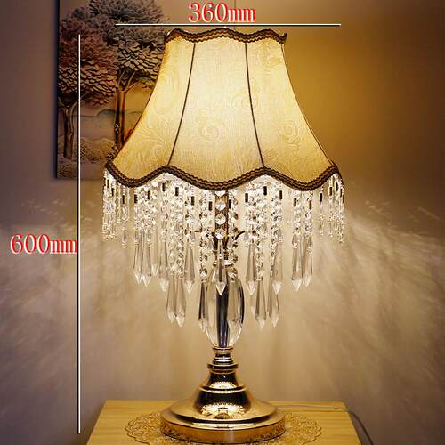 高档欧式式卧室奢华水晶台灯床头灯高档大号客厅法宫廷网红别墅家