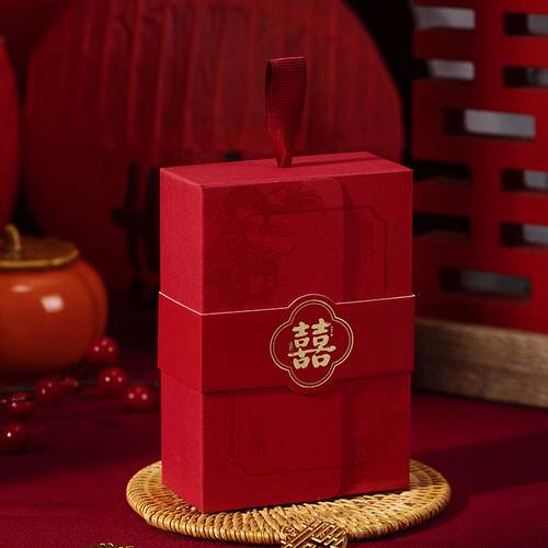 2025 New Style Chinese-Style Handheld Wedding Candy Box, Spe