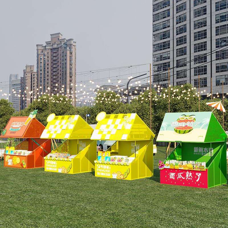景区户外摆摊架大型活动文创展示架早市美食街可移动小吃摊摊位架