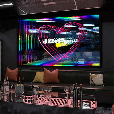 千层厂家制作景区酒吧深渊字源酒馆背景墙镜头字装饰柔性发光广告