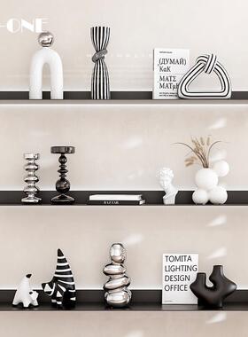 现代简约抽象艺术个性小众家居装饰品电视柜酒柜摆设客厅壁龛摆件