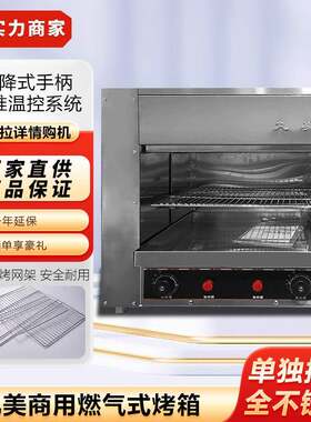 丸美燃气烤箱无烟红外线烤肉炉商用烤鱼炉上火下烤炉升降面火炉