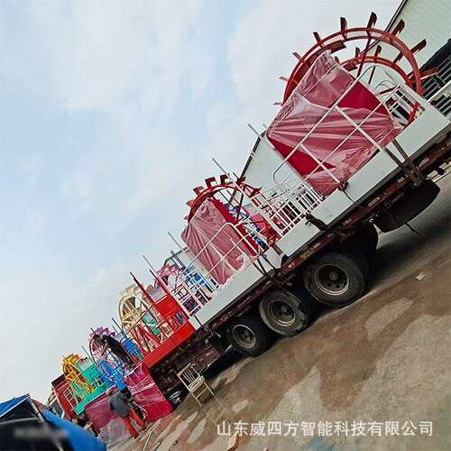 景区水边游艺厂家制作夏日水边游乐设备亲子互动水上划船机威四方