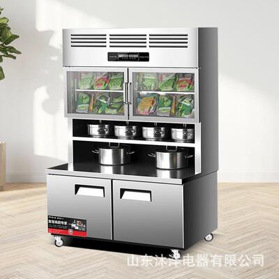超776居优选多功能子母柜厨房商用示冷藏冷冻展大柜不锈钢作工台