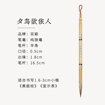 新款沈建英毛笔狼毛毫笔善湖笔牛角抄经笔湖州湖笔抄兼经毛笔字练