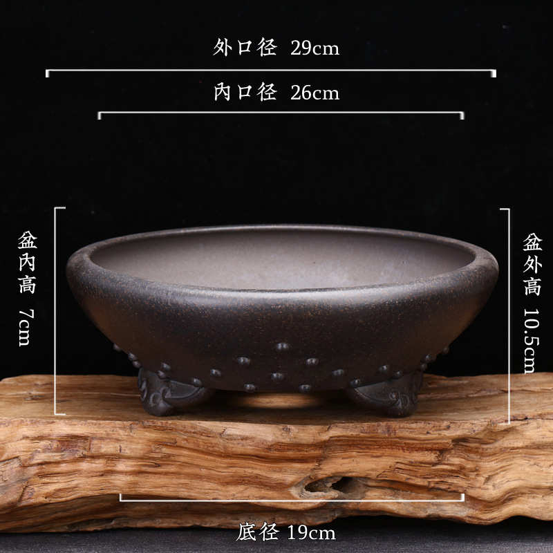 批发大口阳台宜兴钉盆径种菜紫砂园艺如意厂家客厅鼓盆景精美透气