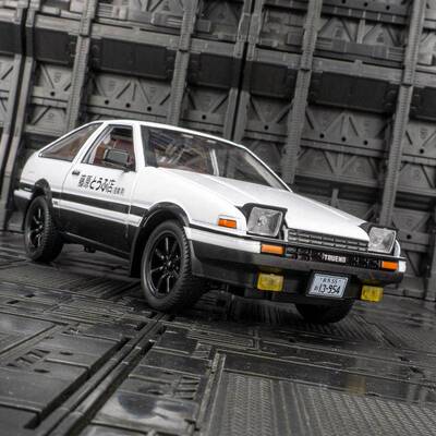 建元2407A-2仿真1:24大号AE86合金跑车模型金属秋名山汽车摆件车