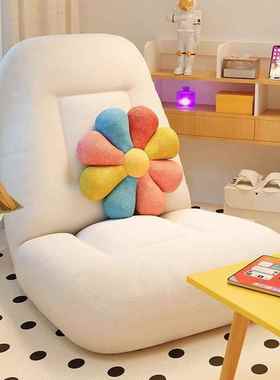 人沙发榻SIO榻米飘窗地上靠懒椅背床座椅卧室单人折叠上靠背椅懒