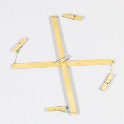 10个装竹木晾衣架夹裤架多晒衣架袜晾衣架多用裤架j5612十字竹子