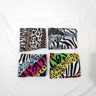 Colorful zebra leggings, women's elastic thin and tight