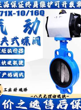 D671X-16/10Q气动 对夹式蝶阀DN40 50 65 80 100 125 150 200 250