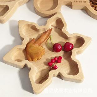 榉木木托盘儿童质卡通状早餐盘酒店下午茶木甜形品托盘实