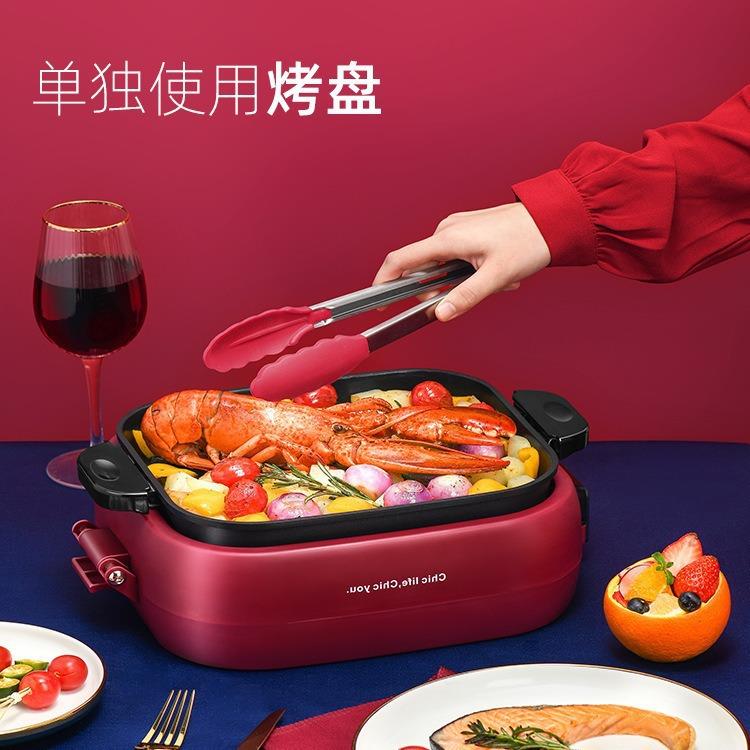 新品包邮电烧烤炉家用无烟烤肉盘烤盘涮烤韩式多功能火锅一体锅