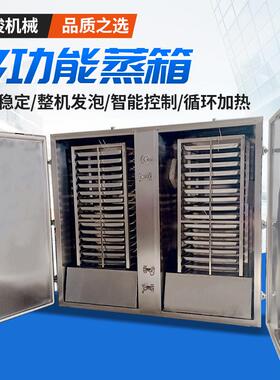 大型蒸汽中药材双门蒸箱商用宠物食品推车式蒸房全自动海参蒸柜