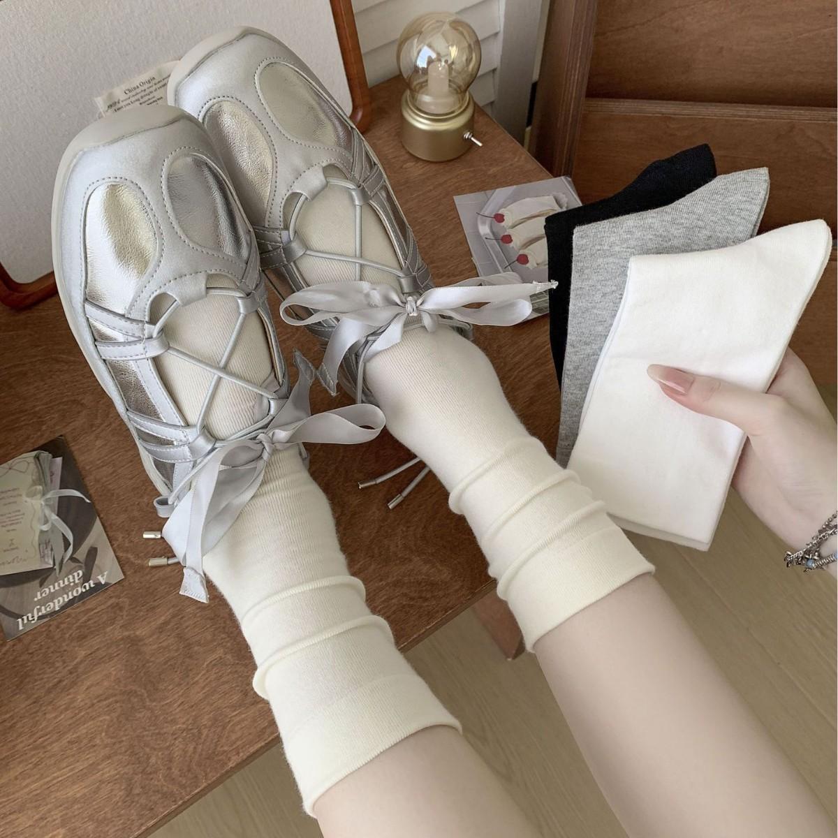 纯棉松口月子春秋袜子长袜打底袜