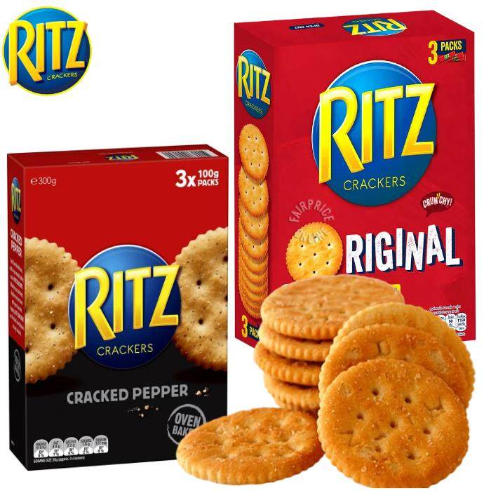 RITZ CRACKERS卡夫乐之原味黑胡椒芝士饼干300g(内含3包)包邮